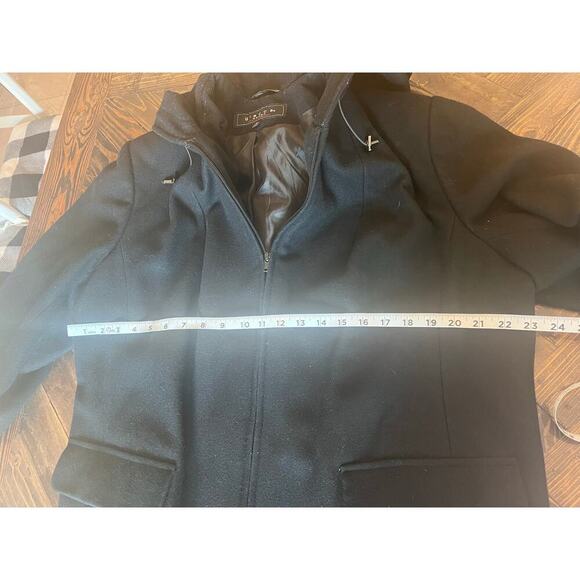 Giacca Wool Blend Pea Coat Jacket Women 2X Fall Winter Career Minimalist Luxary - Picture 7 of 11